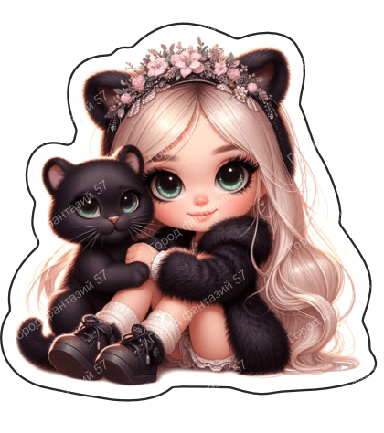 Девочка с котом (101)